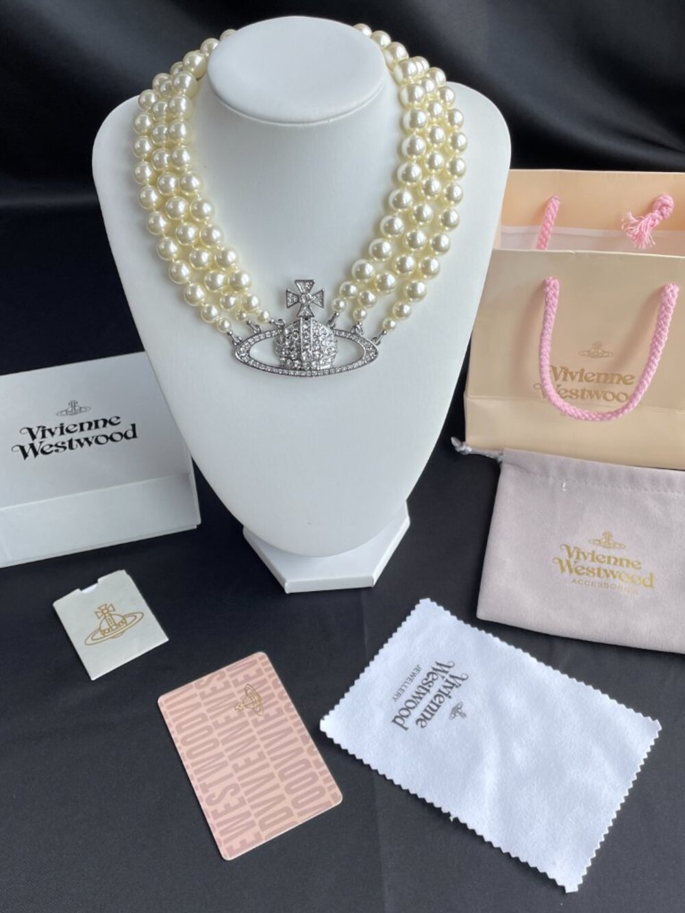 Brand-new Vivienne Westwood Silver Three-Tier Necklace